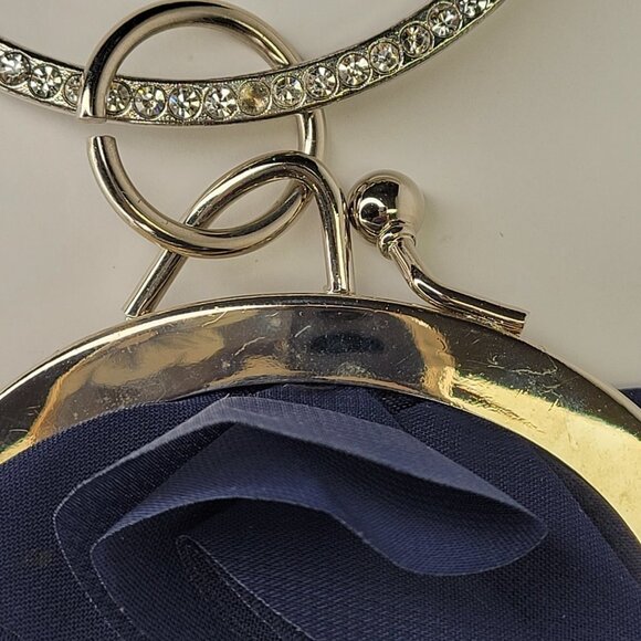 RUFFLES and Frills Blue Wristlet Clutch Purse Party Evening Cocktail Bag - NWOT - Picture 7 of 12